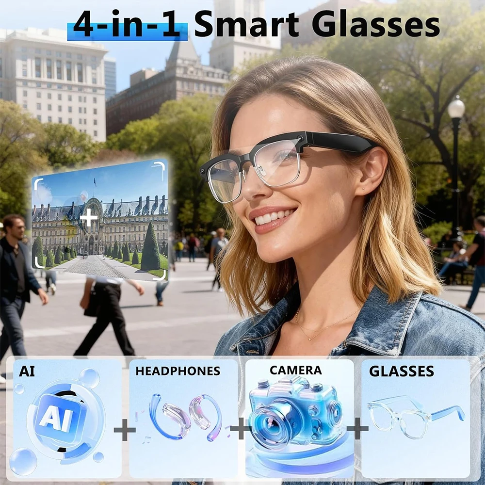 4K Smart AI Glasses 8MP Camera - огляд і ціна Smart Glasses Lens