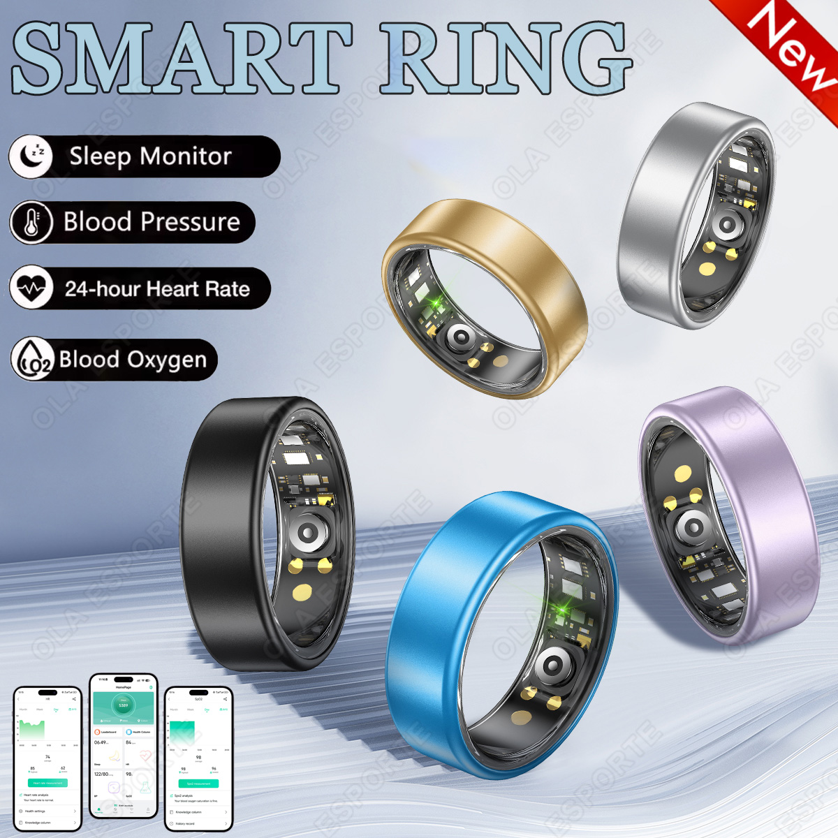 New R09 Smart Ring Men Women w - огляд і ціна Temperature Ring Skin