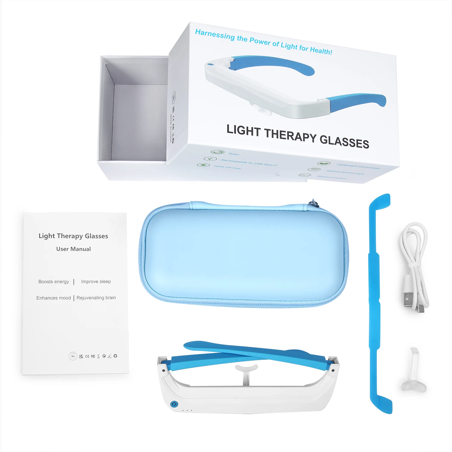 SAD Light Therapy Glasses Red  - огляд і ціна Light Therapy Glasses
