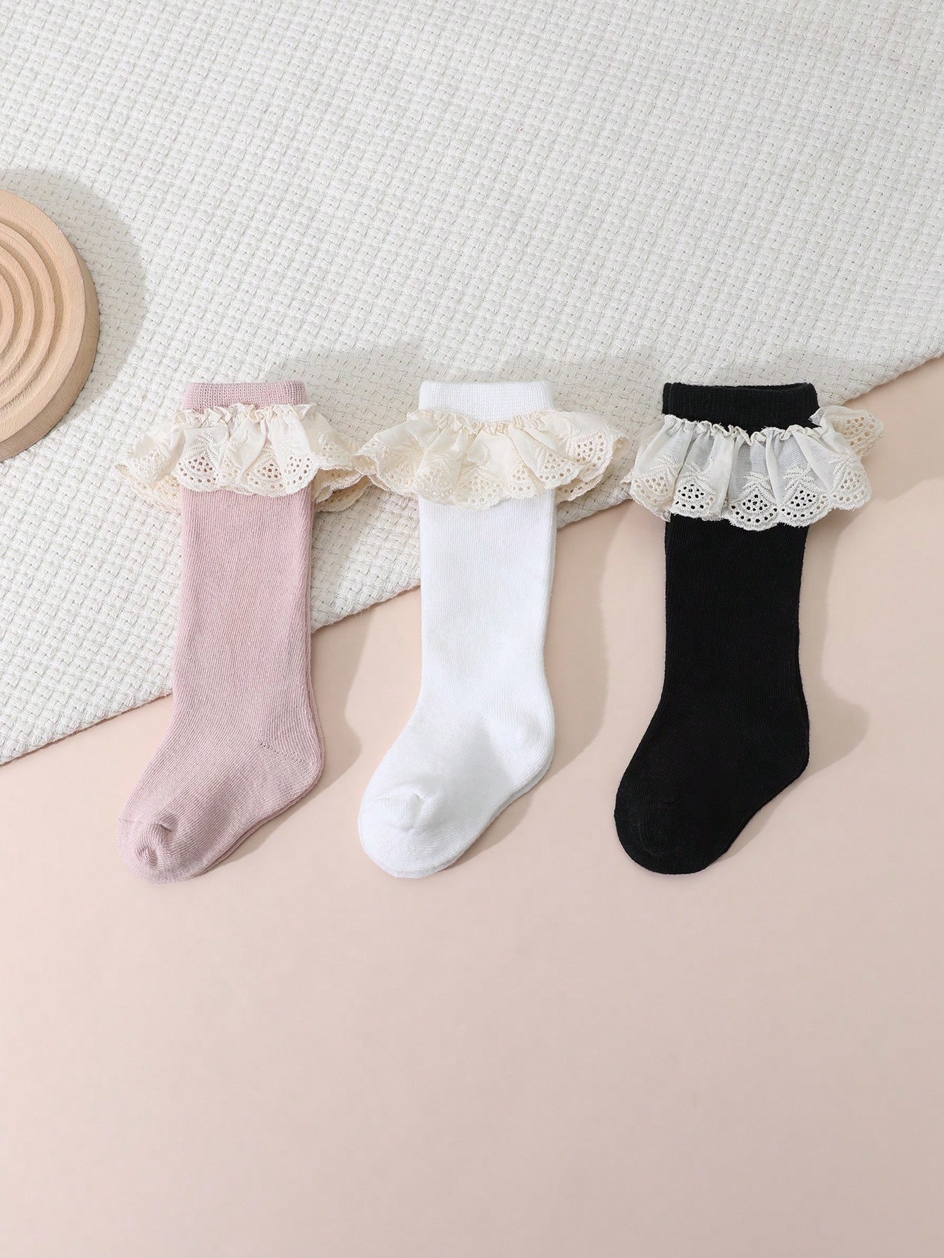 3Pairs Toddler Girls Lace Ruff - огляд і ціна Baby Sock Oximeter