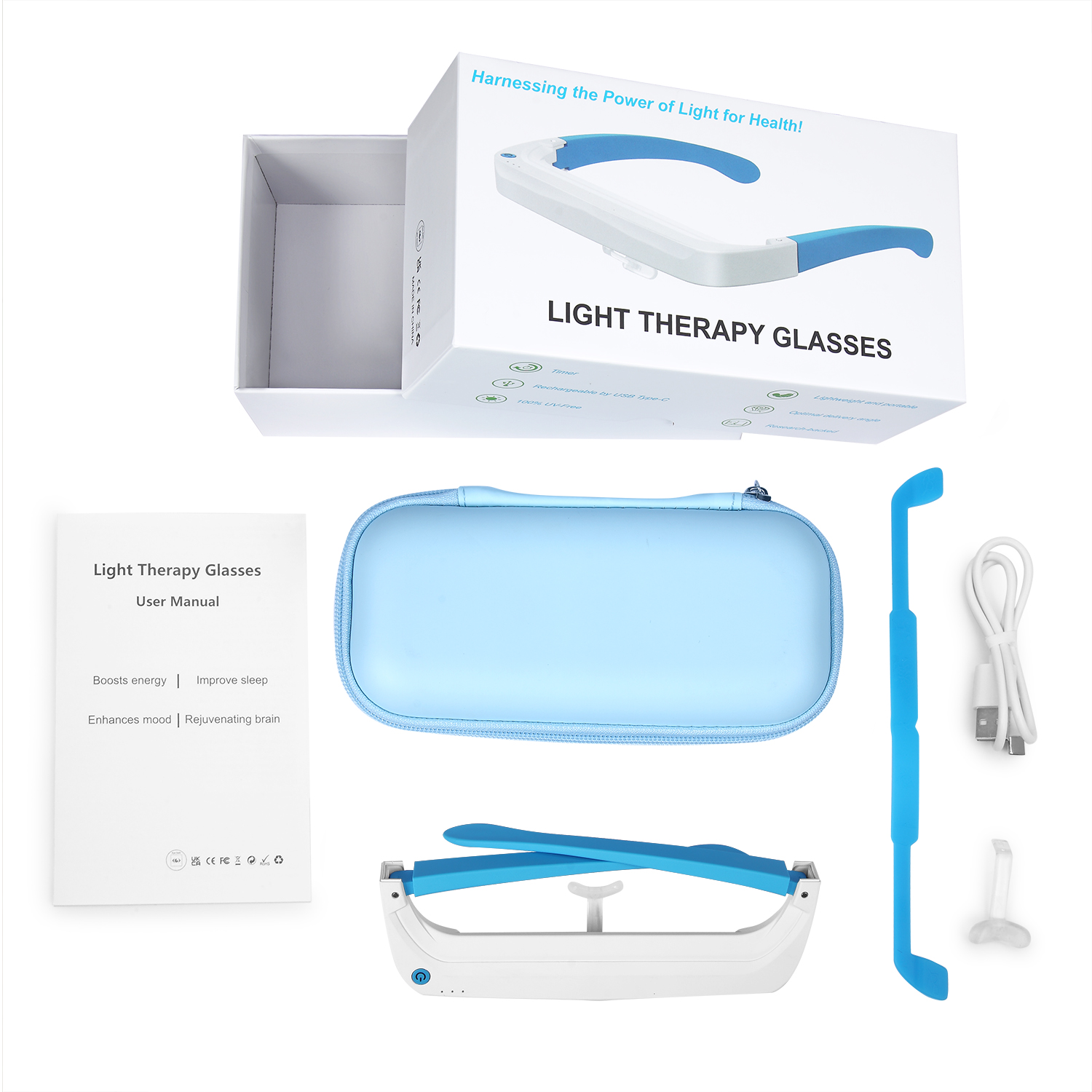 Sleep-aiding and Mind-calming  - огляд і ціна Light Therapy Glasses