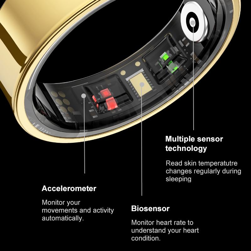 R09 Smart Ring Men Women with  - огляд і ціна Temperature Ring Skin