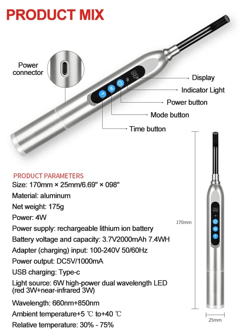 Red Light Therapy Device Canke - огляд і ціна Galvanic Skin Sensor